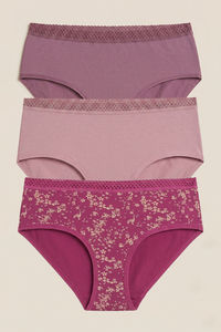 Zivame Regular Rise Full Coverage Hipster Panty  (Pack of 3) - Multicolor — thumbnail 2